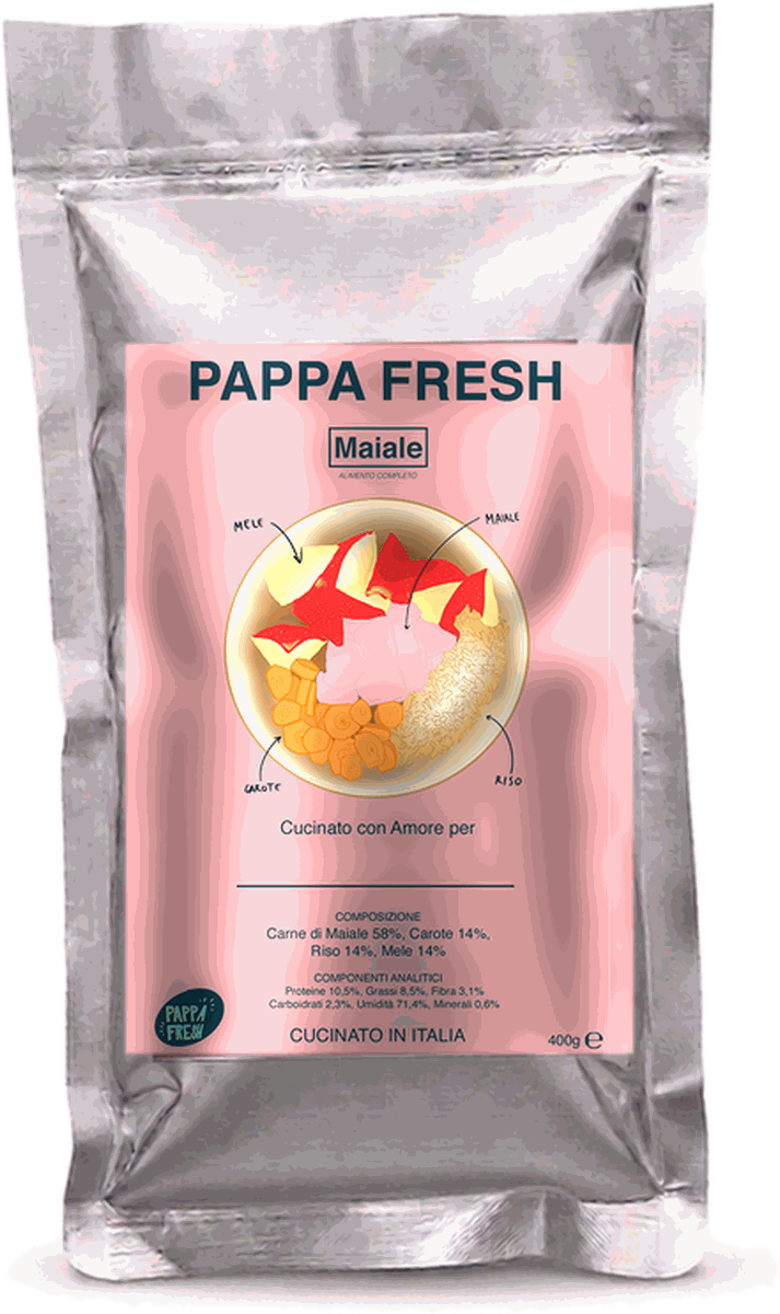 Busta Pappa Fresh Maiale, prodotta in Italia in vasocottura